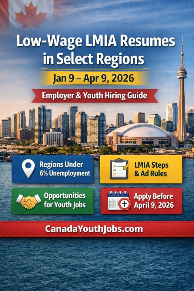 Low-Wage LMIA Resumes in Select Regions (Jan 9–Apr 9, 2026): Employer & Youth Guide